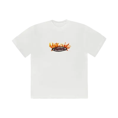 Travis Scott Cactus Jack Flame Tee "White"