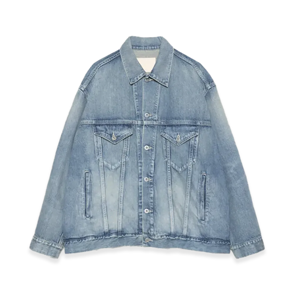 Graphpaper minus Recycled Cotton Denim Trucker Jacket "Light Fade"