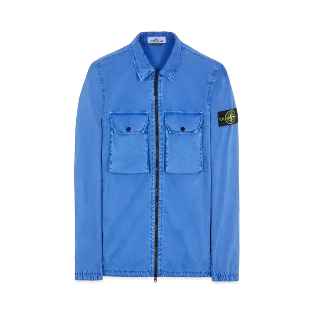 Stone Island 113WN BRUSHED COTTON CANVAS_'OLD' EFFECT "Periwinkle"