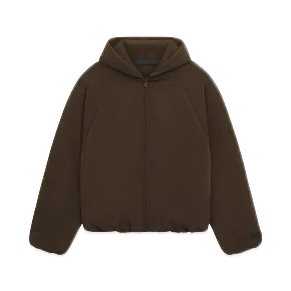 FEAR OF GOD Essentials Military Nylon Hooded Bomber "Brown"