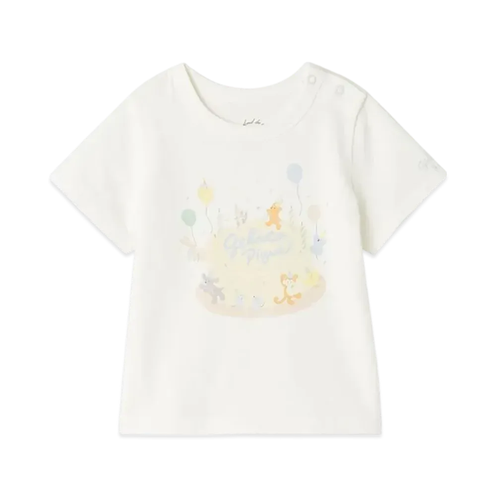 GELATO PIQUE Baby Anniversary Pattern T-Shirt "Off White"