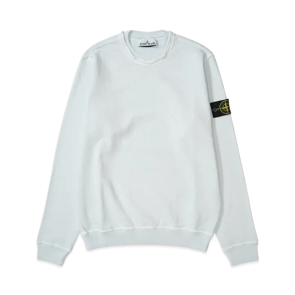 Stone Island Sweatshirt In Malfile Cotton "Light Blue"