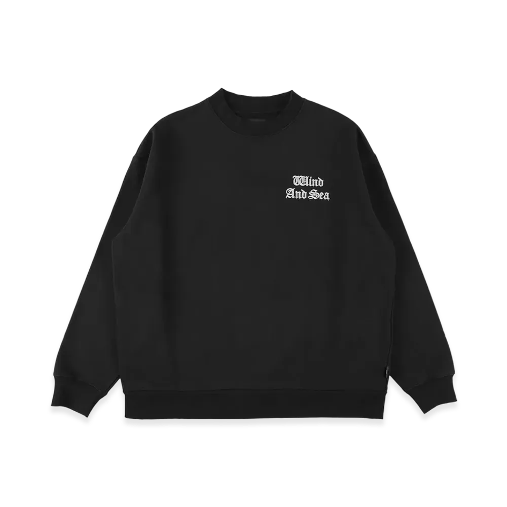 WIND AND SEA Flocky Crewneck Sweatshirt "Black"