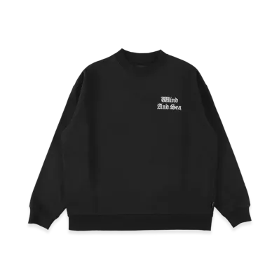 WIND AND SEA Flocky Crewneck Sweatshirt "Black"