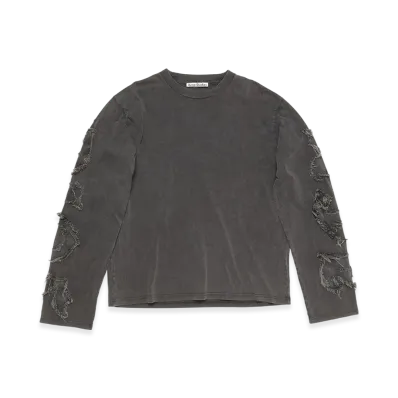 Acne Studios Logo Long Sleeve Top "Faded Black"