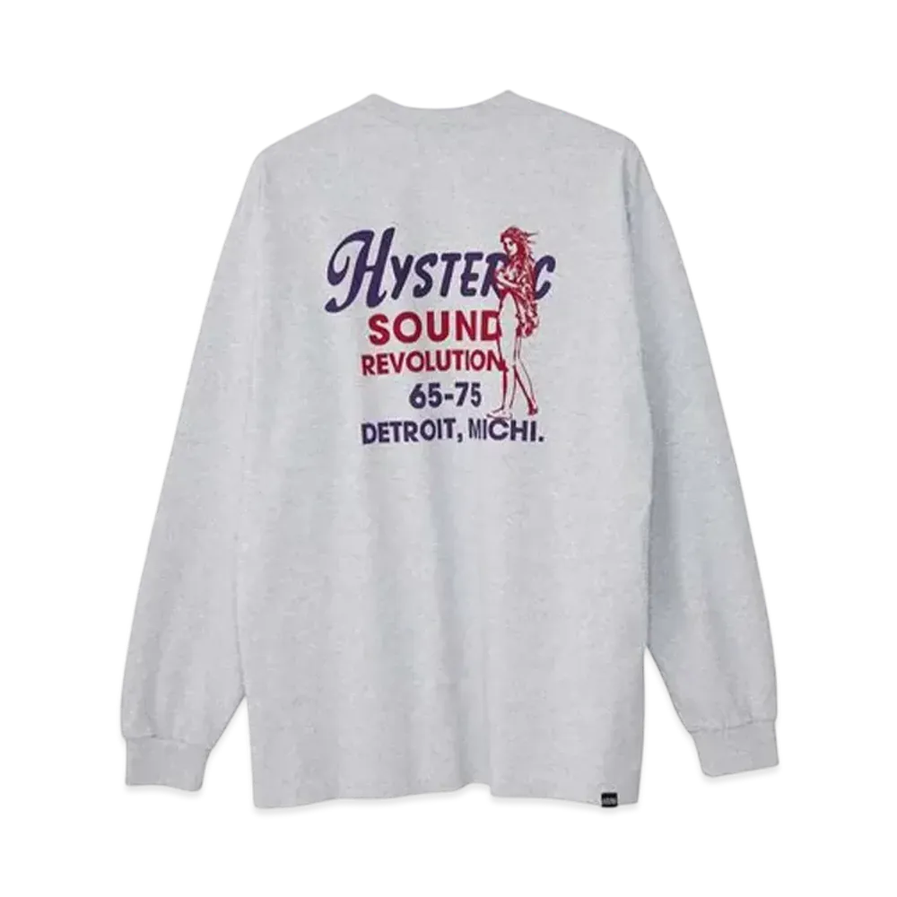 HYSTERIC GLAMOUR Sound Revolution T-Shirt "Top Gray"