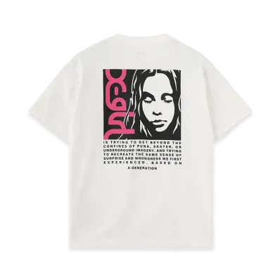 X-Girl Side Logo Face Label S/S Tee "White"