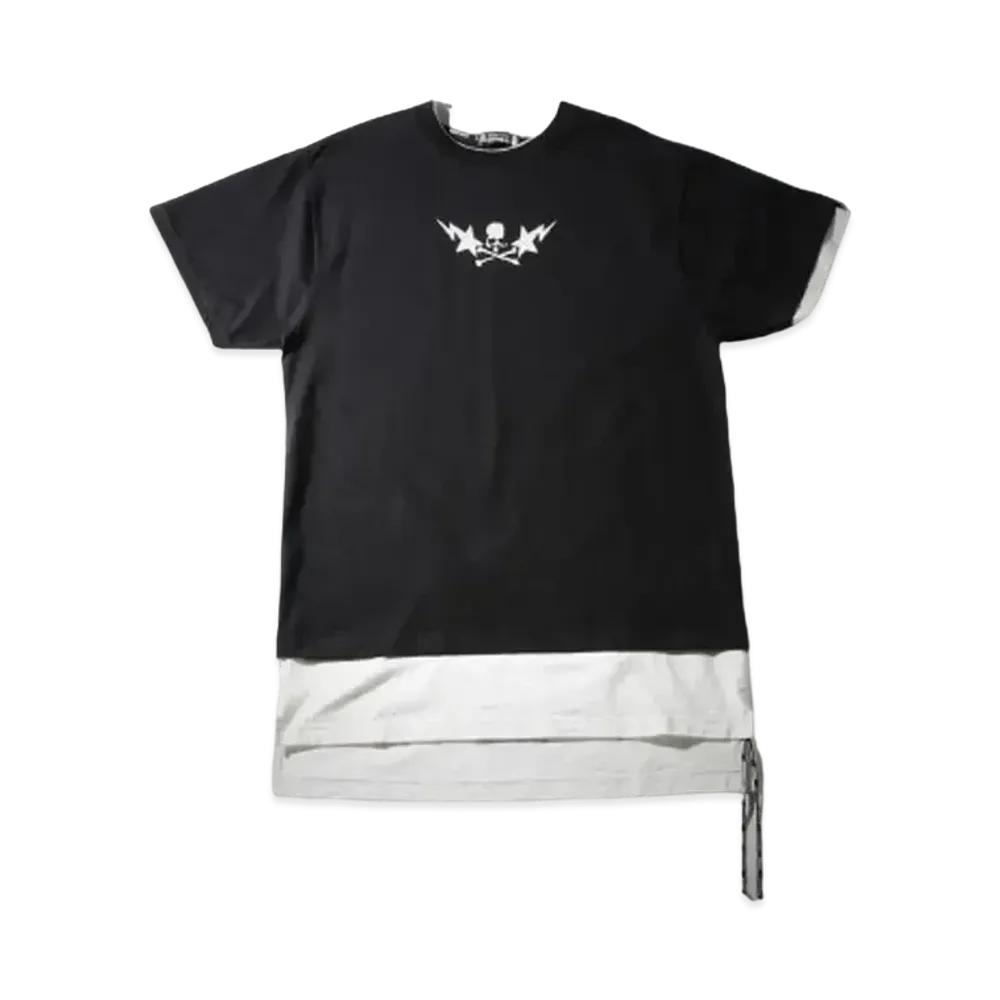 A BATHING APE x mastermind JAPAN Relaxed Layerd Tee "Black/White"