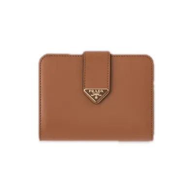 PRADA City Calf Tab Wallet "Cognac"