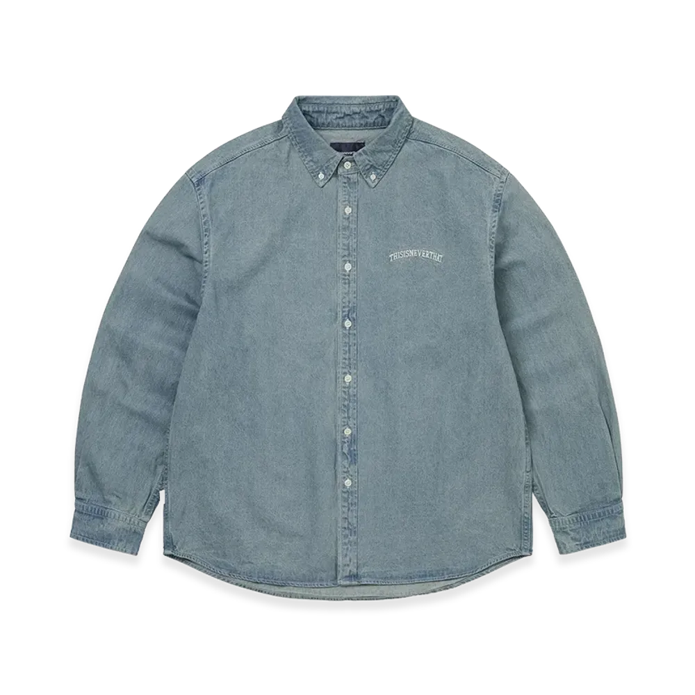 thisisneverthat Washed Denim Shirt "Washed Blue"