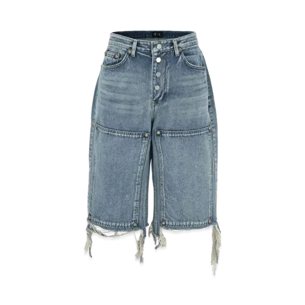 THUG CLUB Double Knee Denim Shorts "Denim"