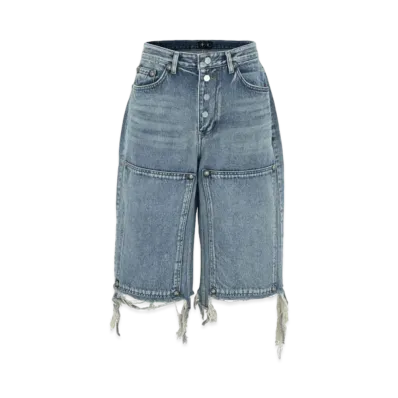 THUG CLUB Double Knee Denim Shorts "Denim"