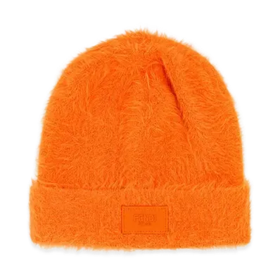 FENDI Nylon Beanie Hat "Orange"