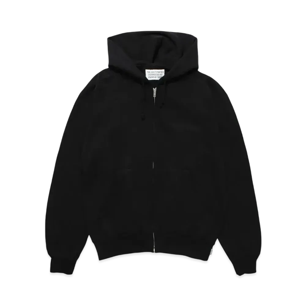 WACKO MARIA Middle Weight Zip Hooded Sweat Shirt "Black"