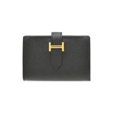 Hermes Bearn Mini Veau Epsom "Noir/Gold"