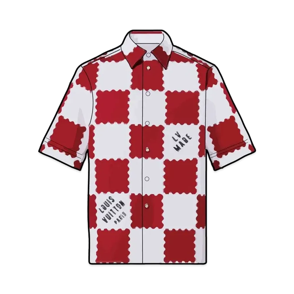 Louis Vuitton x NIGO DAMIER SS SHIRT "White/Red"