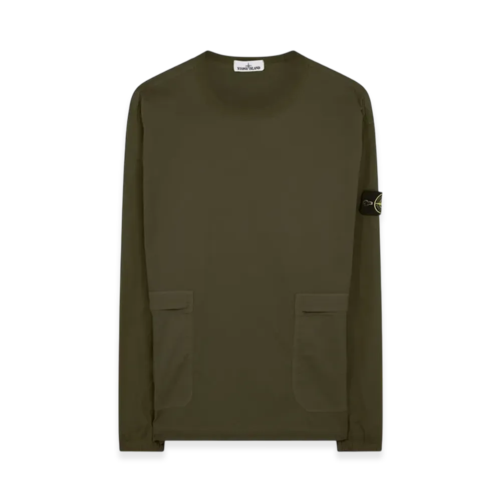 Stone Island 10619 Stretch Cotton Twill Overshirt - 21SS "Olive Green"