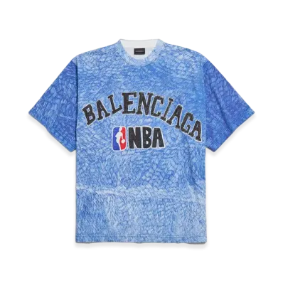 BALENCIAGA x NBA Collaboration Oversized T-Shirt "Blue"