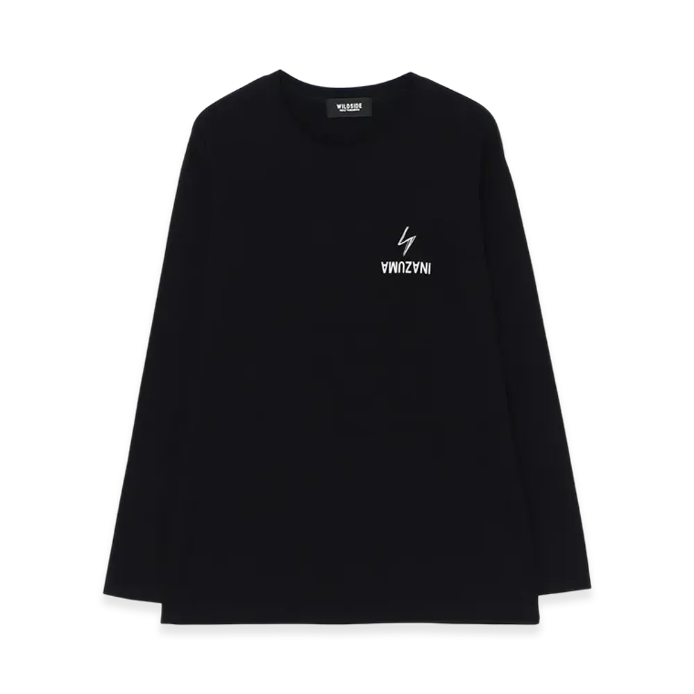 WILDSIDE YOHJI YAMAMOTO Inazuma Long Sleeve T-Shirt "Black"