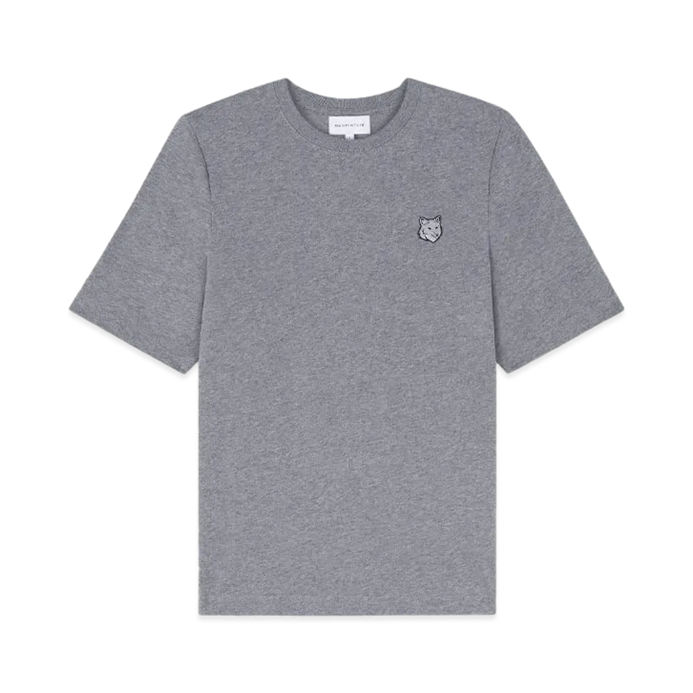 Maison Kitsune Bold Fox Head Patch Comfort T-Shirt "Medium Grey Melange"