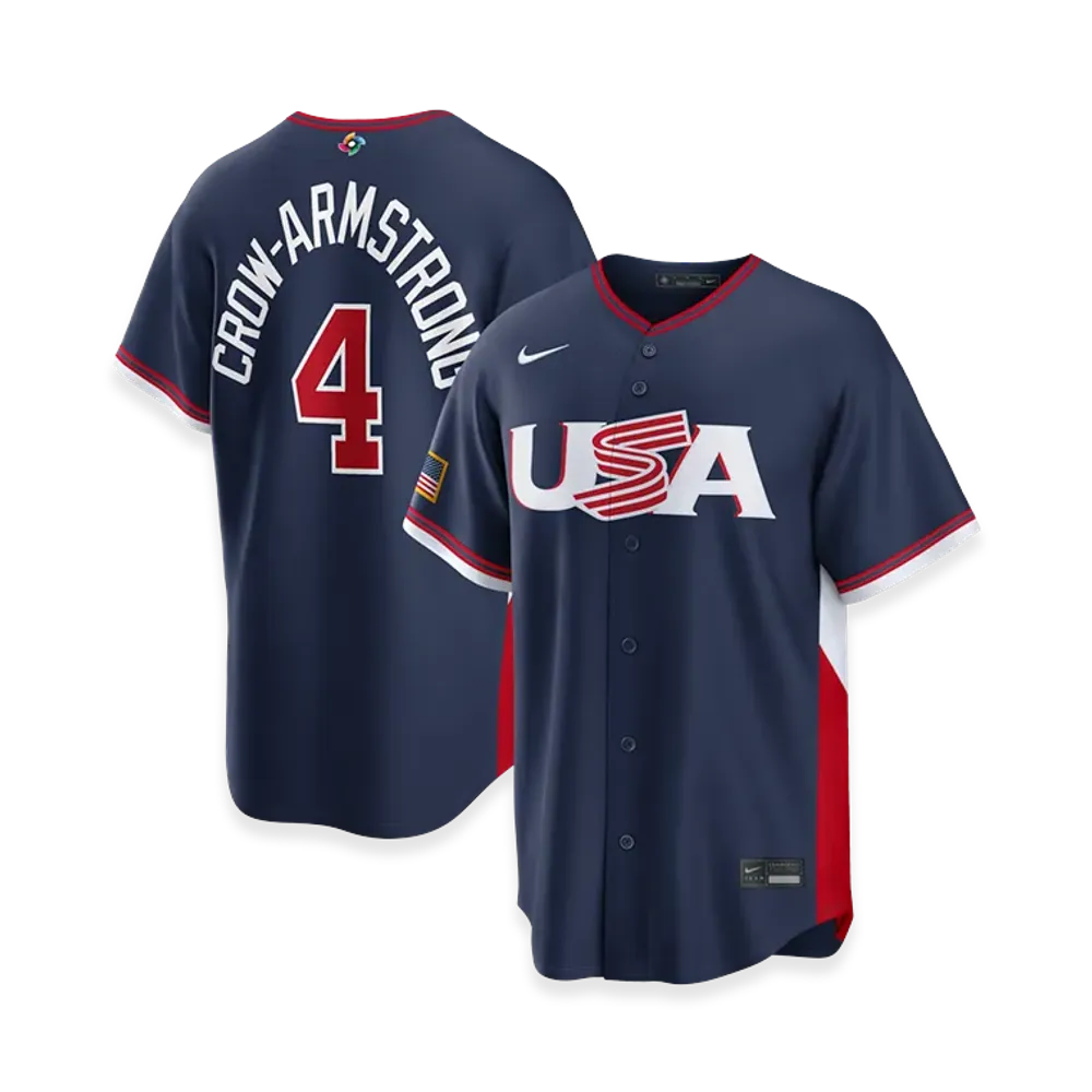 Nike 2026WBC World Baseball Classic Pete Crow-Armstrong USA Baseball Road Stadium Jersey "Navy"