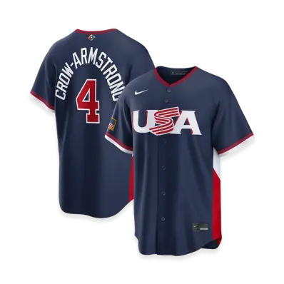Nike 2026WBC World Baseball Classic Pete Crow-Armstrong USA Baseball Road Stadium Jersey "Navy"