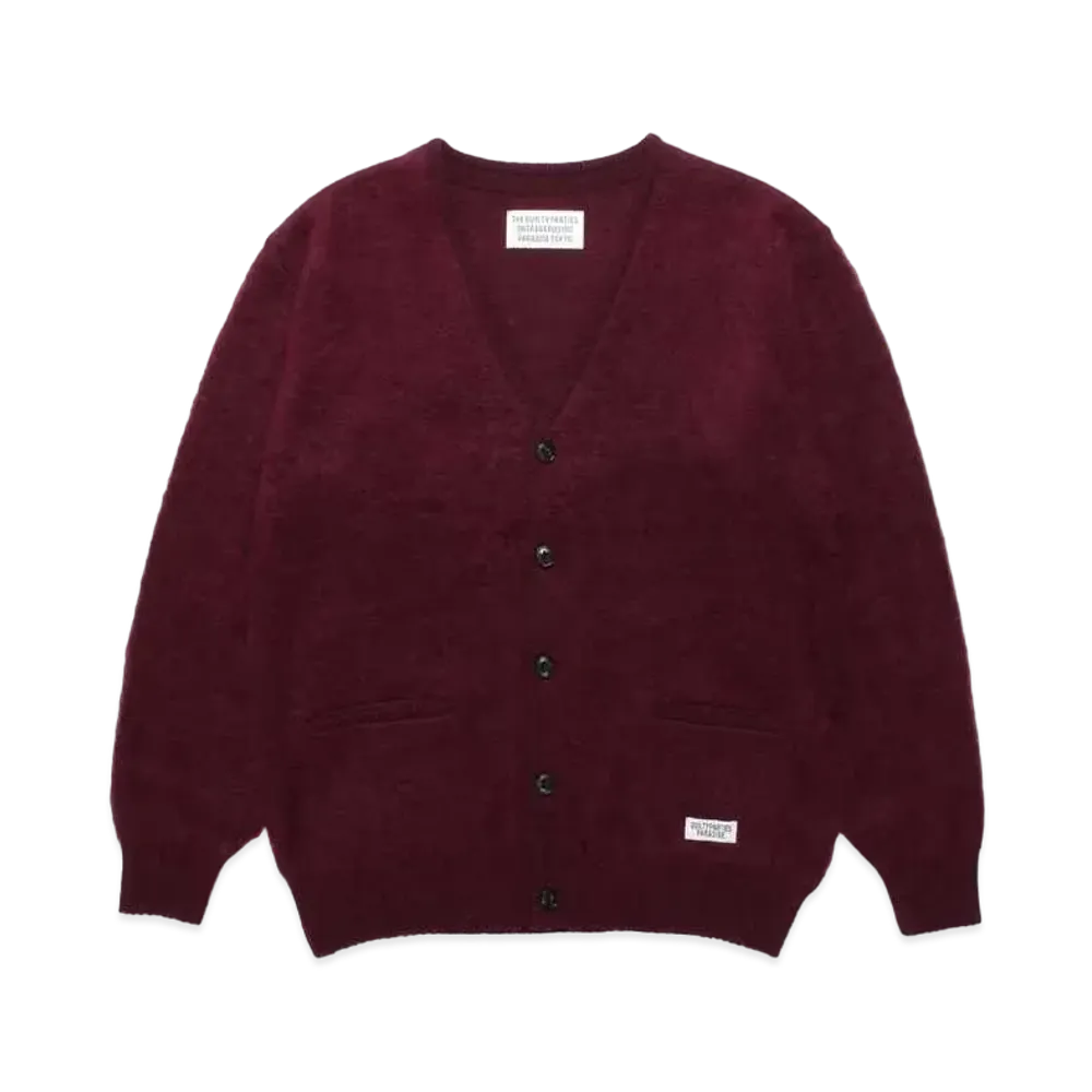 WACKO MARIA Mohair Knit Cardigan "Burgundy"