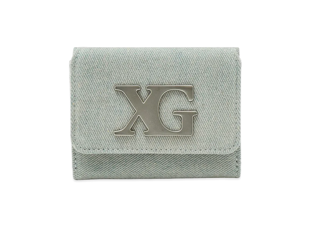X-Girl XG Emblem Clasp Mini Wallet "Light Indigo"