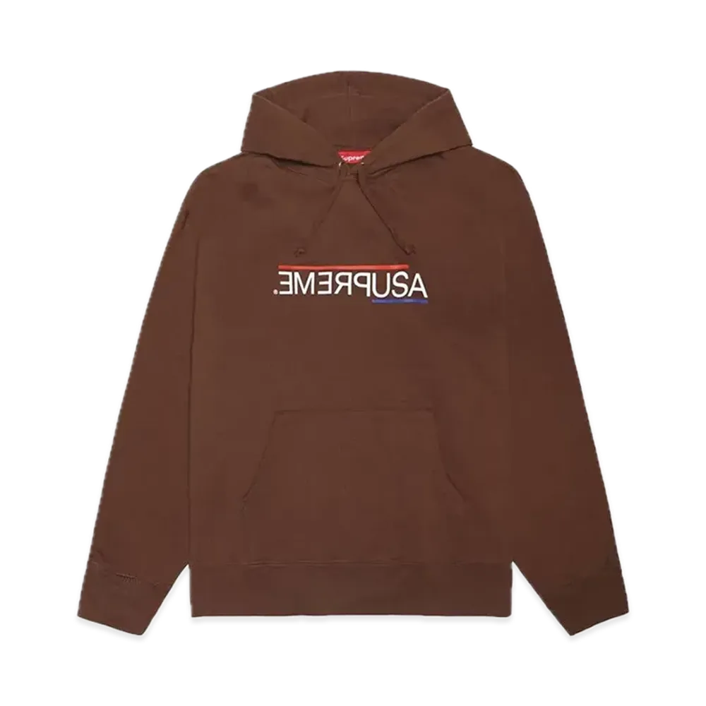 Supreme USA Hooded Sweatshirt "Brown"