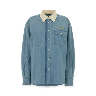 MIU MIU Women's Denim Oversize Shirt "Light Blue"