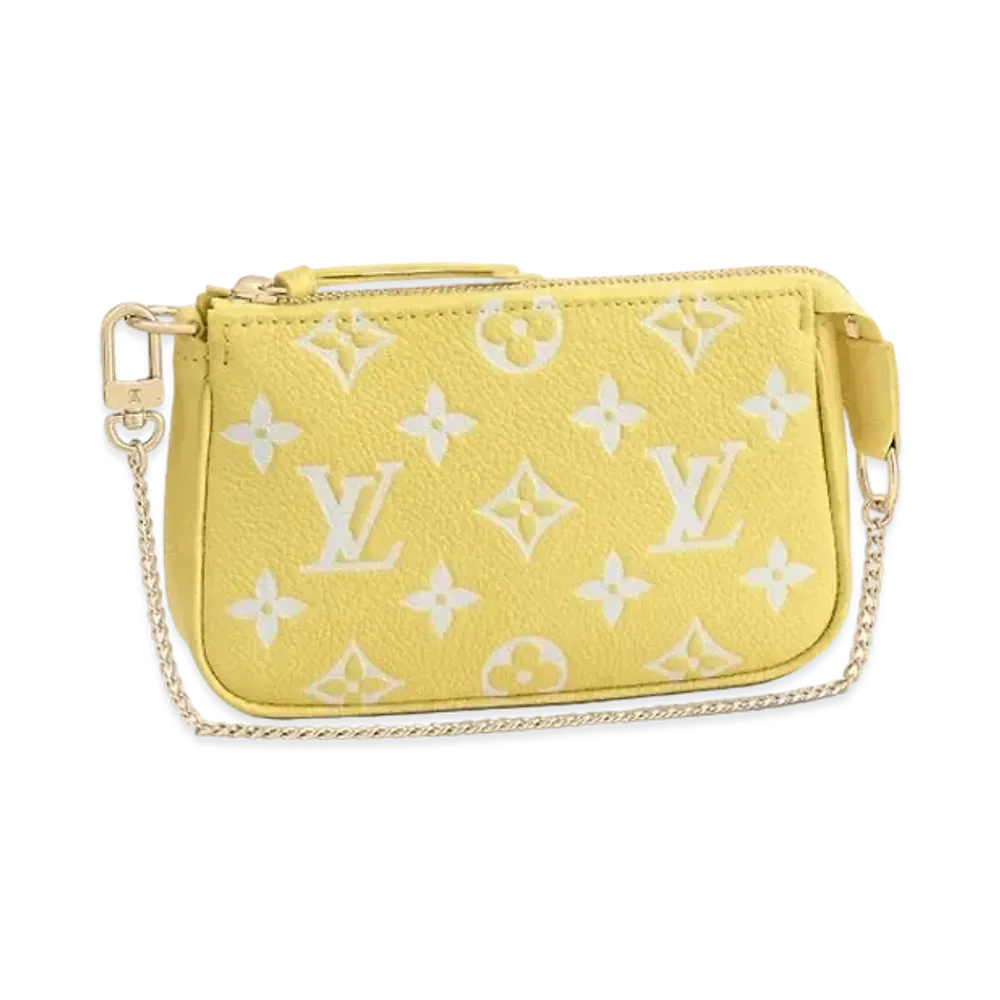 Louis Vuitton Mini Pochette Accessoires Monogram Empreinte "Yellow"