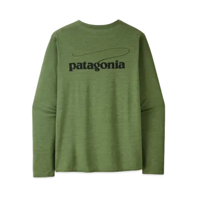 Patagonia Men's Longsleep Cap Cool Daily Graphic Shirt "Terrain Green"