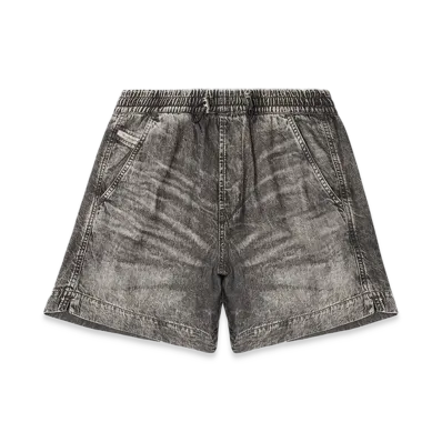 Diesel D-Tenni-S1 Shorts In Marbled Denim "Black"