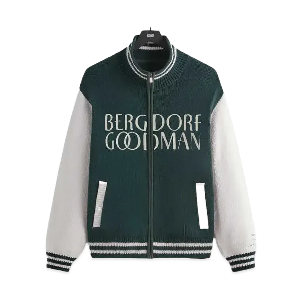 Kith x Bergdorf Goodman Wyona Full Zip Varsity Sweater "Stadium"