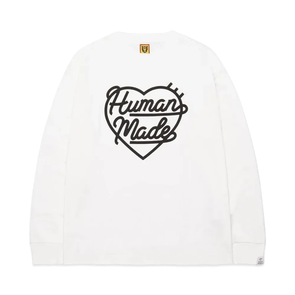 ヒューマン メイド ハート L/S Tシャツ "ホワイト"