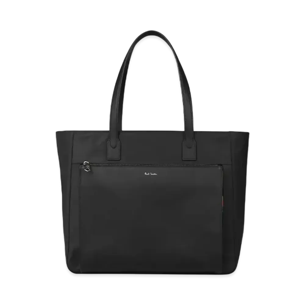 Paul Smith Nylon Bright Stripe Trim Tote Bag "Black"