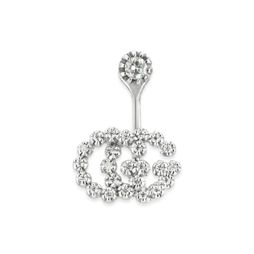 GUCCI Single GG Running Earring With Diamonds