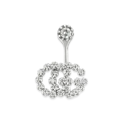 GUCCI Single GG Running Earring With Diamonds