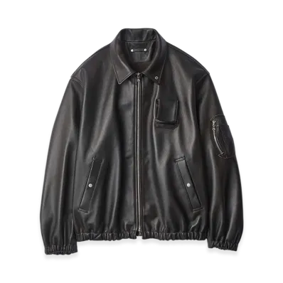 ssstein Sheep Leather Flight Jacket "Dark Brown"