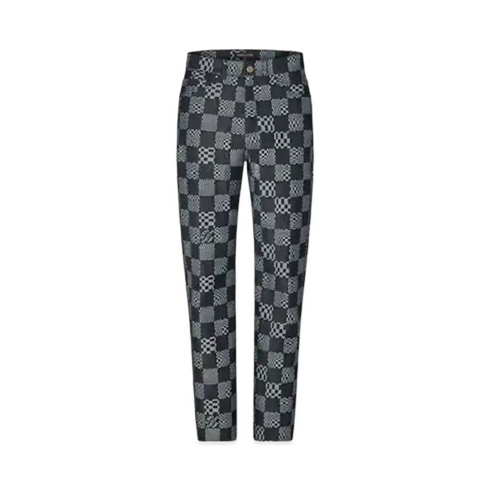 Louis Vuitton Distorted Damier Denim Pants