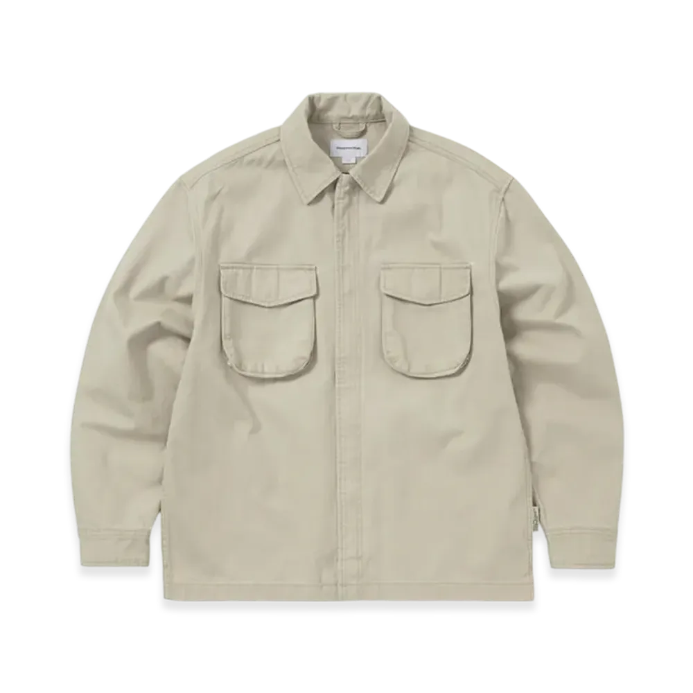 thisisneverthat Washed Zip Shirt "Stone"