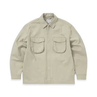 thisisneverthat Washed Zip Shirt "Stone"