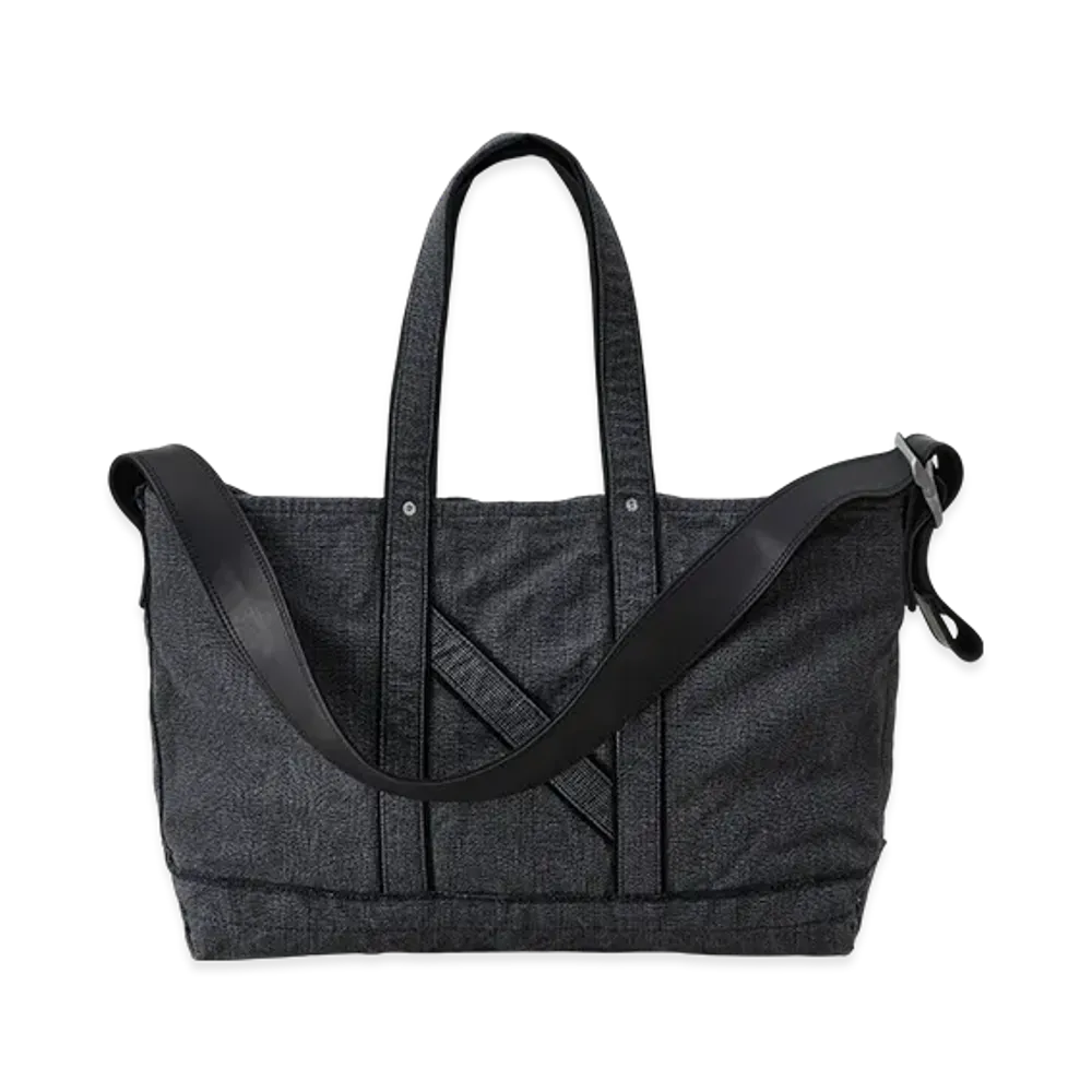 NICENESS Z.Lands Canvas Check Shoulder Strap Bag "Gray"
