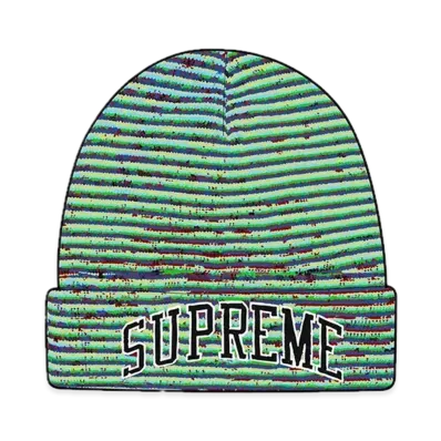Supreme Rainbow Stripe Beanie "Green"