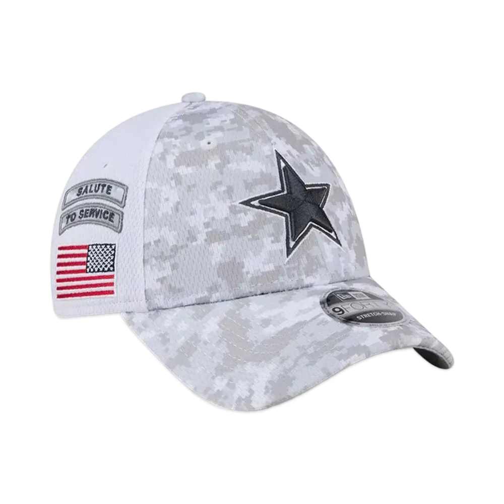 NEW ERA 9Forty Stretch Snap 2024 NFL Salute to Service Dallas Cowboys "White/Gray"