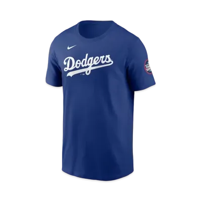 MLB Nike Dodgers Shohei Otani Name & Number Uniform Number T-Shirt MLB Tokyo Series Opening Game Sleeve Patch "Blue"