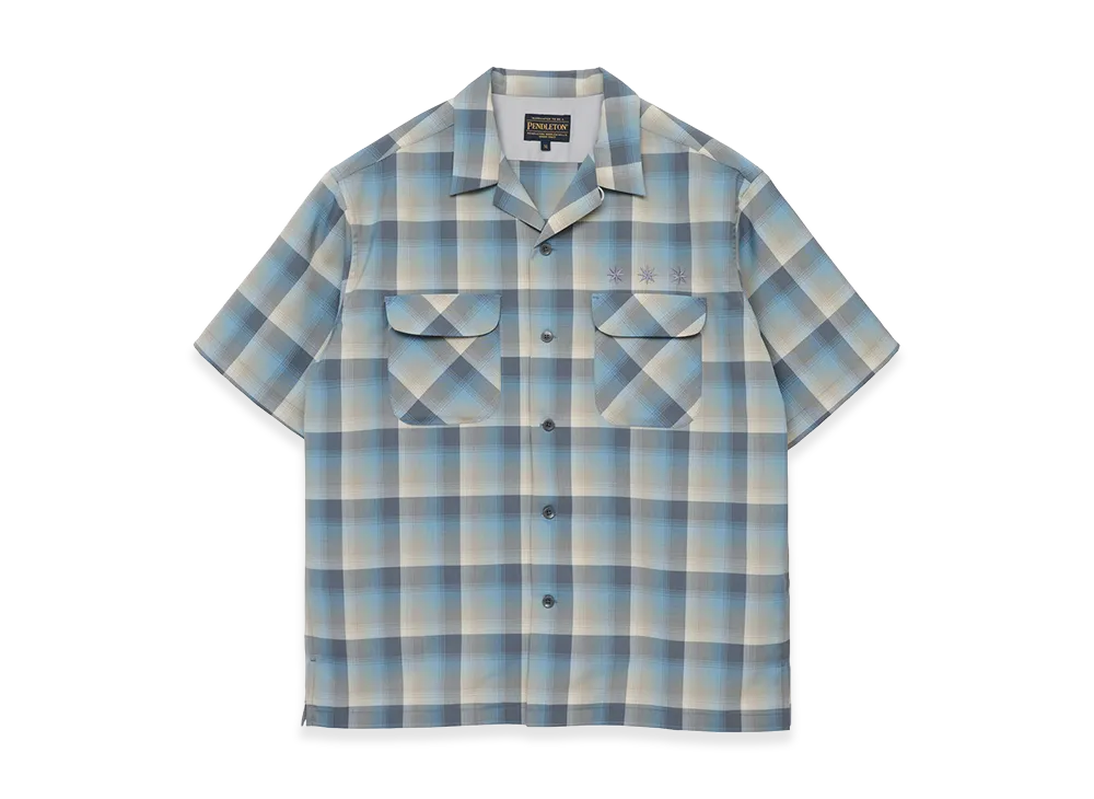 GDC x PENDLETON Open Collar Shirt S/S "Blue"