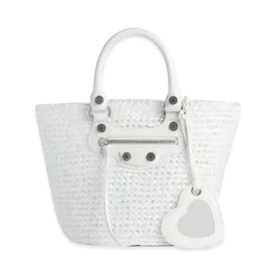 BALENCIAGA Le Cagole Small Panier "White"