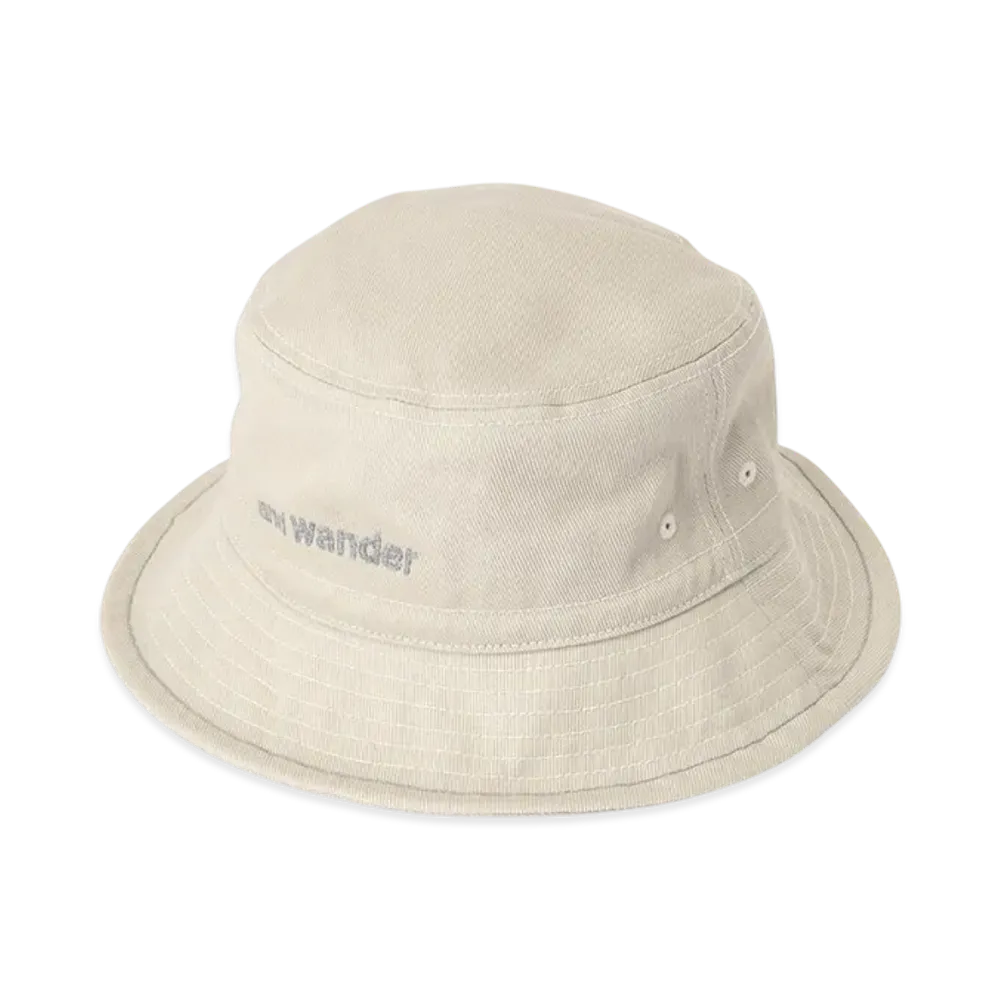 and wander Cotton Twill Hat "Off White"