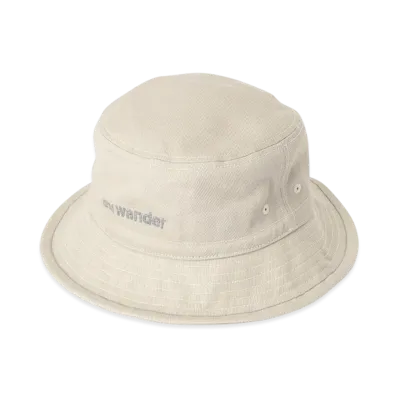 and wander Cotton Twill Hat "Off White"